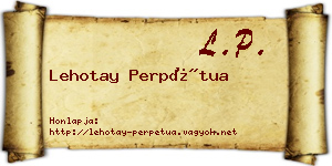 Lehotay Perpétua névjegykártya